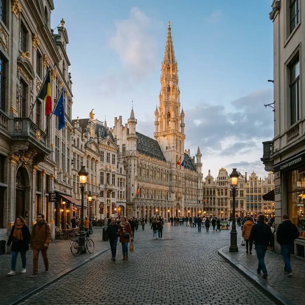 Vy över Belgien