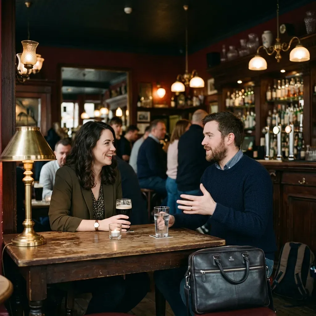 Gemenskap och socialt liv efter jobbet är en viktig del av kulturen på Irland.