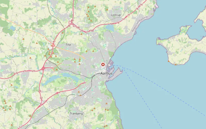 Karta som visar var Aarhus ligger