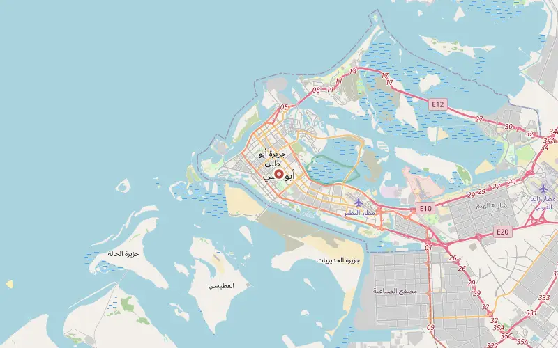 Karta som visar var Abu Dhabi ligger