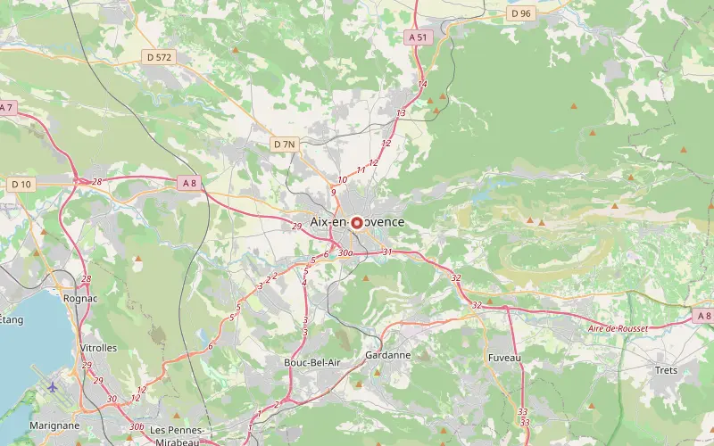 Karta som visar var Aix-en-Provence ligger
