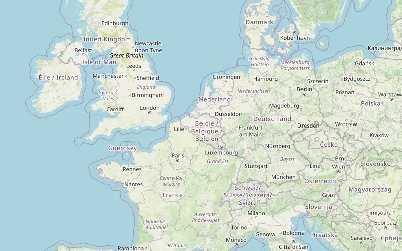 Karta som visar var Belgien ligger