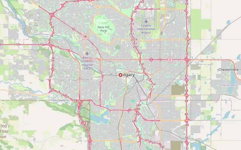 Karta som visar var Calgary ligger