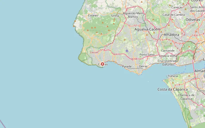Karta som visar var Cascais ligger