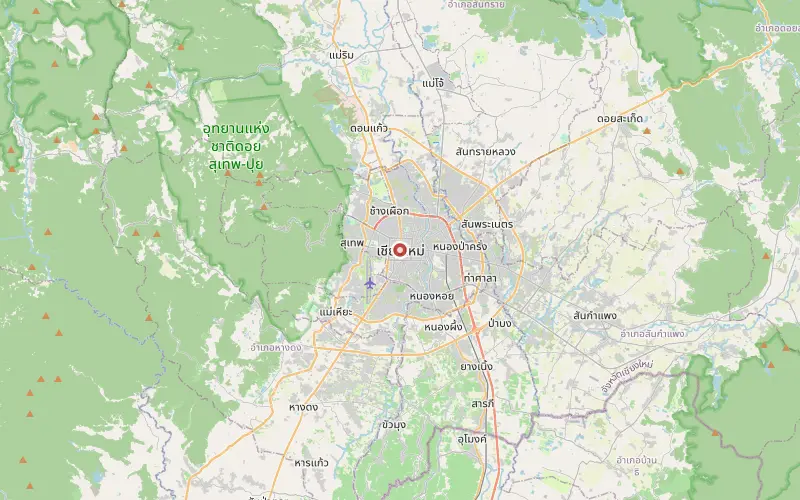 Karta som visar var Chiang Mai ligger