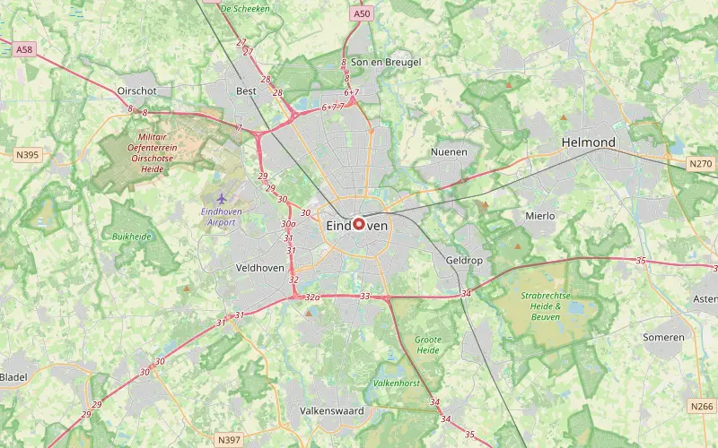 Karta som visar var Eindhoven ligger