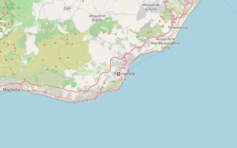 Karta som visar var Fuengirola ligger
