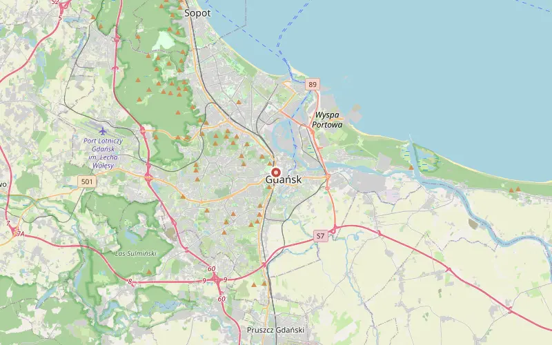 Karta som visar var Gdansk ligger