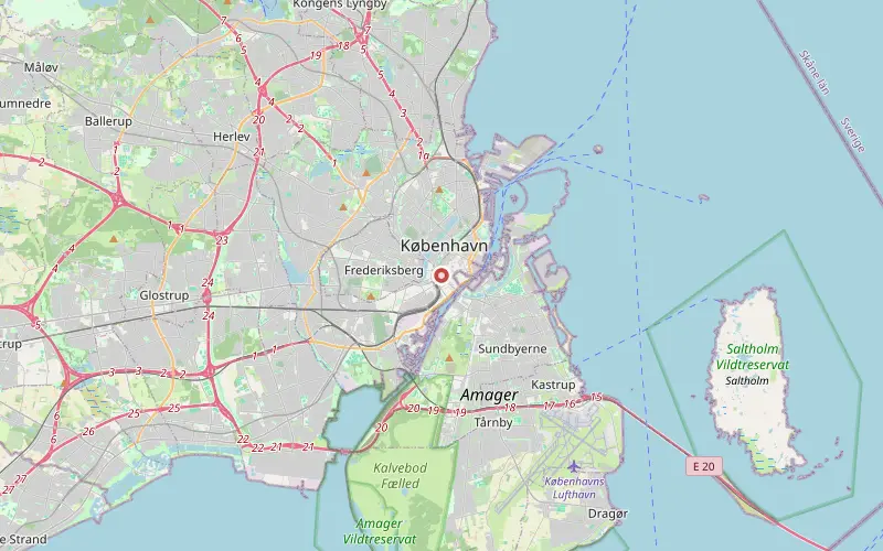 Karta som visar var Köpenhamn ligger