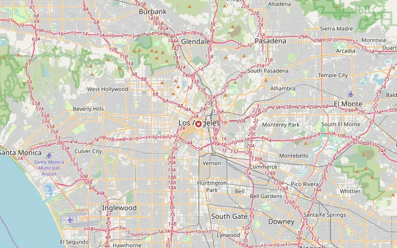 Karta som visar var Los Angeles ligger