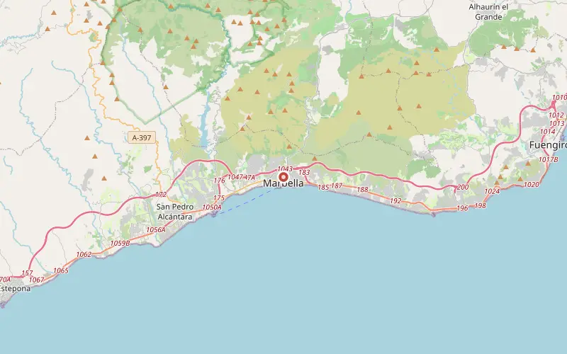Karta som visar var Marbella ligger