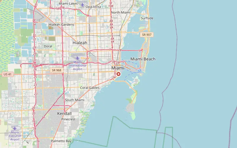Karta som visar var Miami ligger