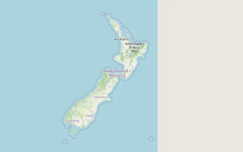 Karta som visar var Nya Zeeland ligger