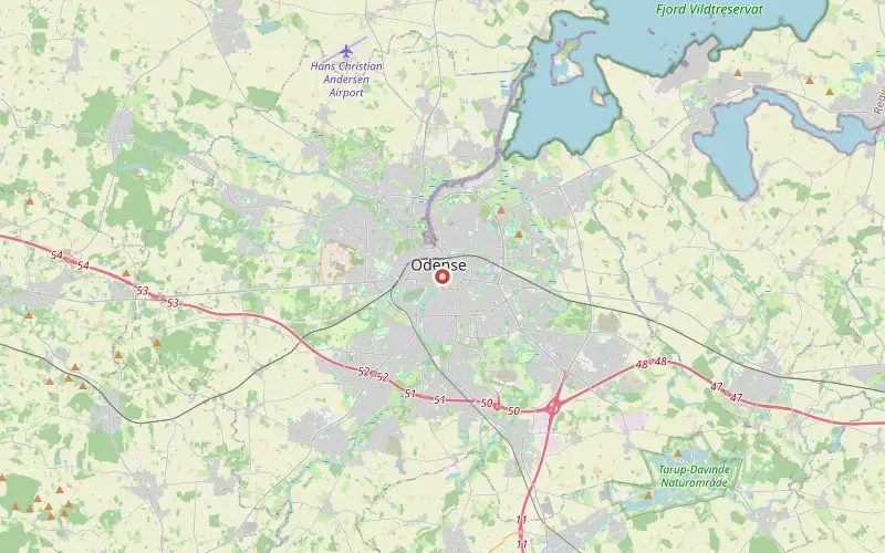 Karta som visar var Odense ligger