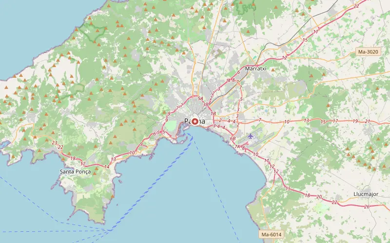 Karta som visar var Palma de Mallorca ligger
