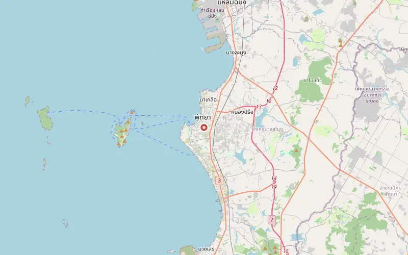 Karta som visar var Pattaya ligger