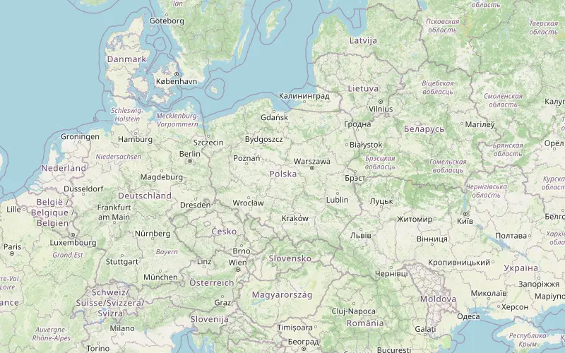 Karta som visar var Polen ligger