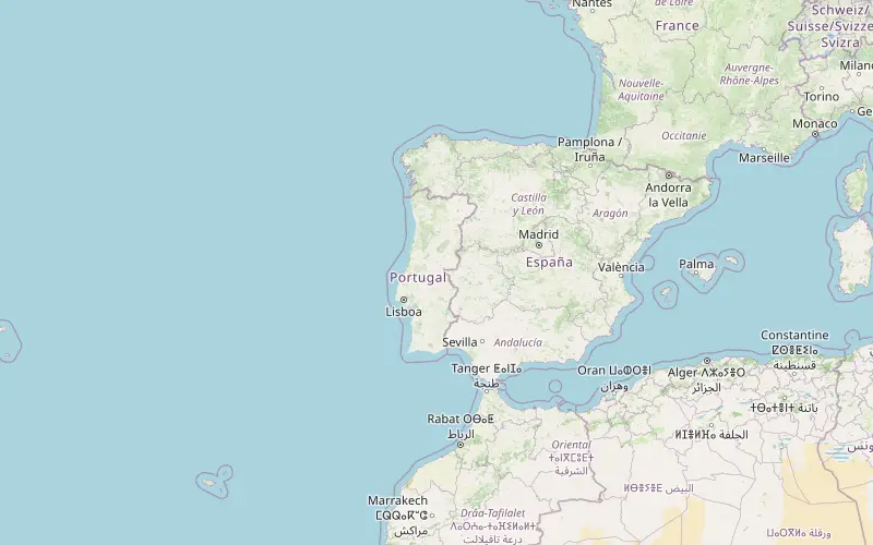 Karta som visar var Portugal ligger