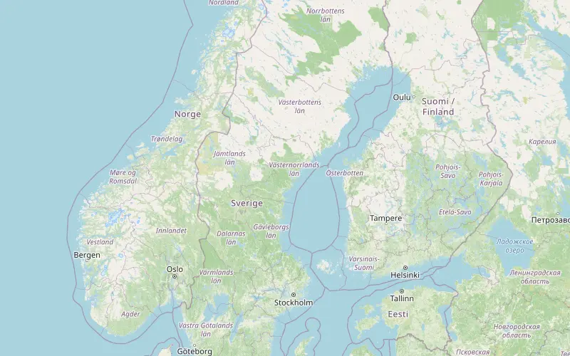 Karta som visar var Sverige ligger