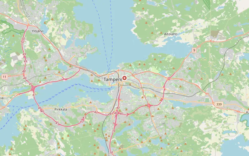 Karta som visar var Tammerfors ligger
