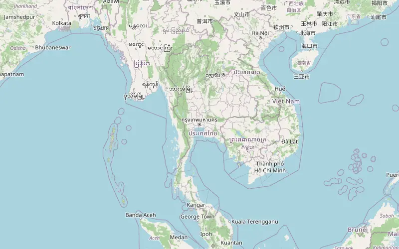 Karta som visar var Thailand ligger