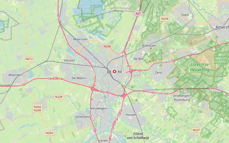 Karta som visar var Utrecht ligger