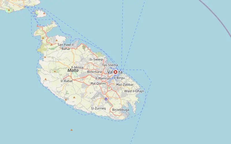Karta som visar var Valletta ligger