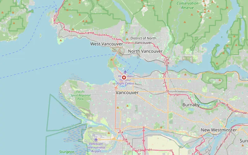 Karta som visar var Vancouver ligger