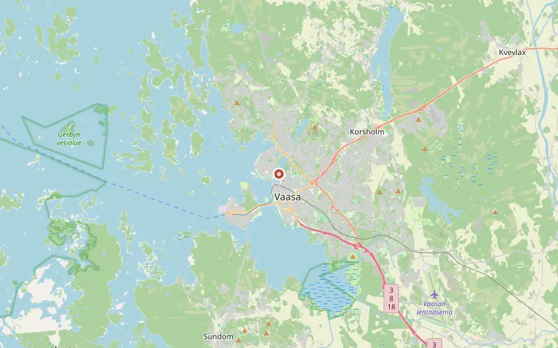Karta som visar var Vasa ligger