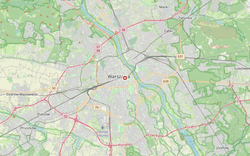 Karta som visar var Warszawa ligger